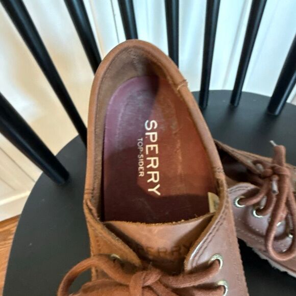 Sperry Men’s brown leather boat shoes size 8.5 - Picture 9 of 10